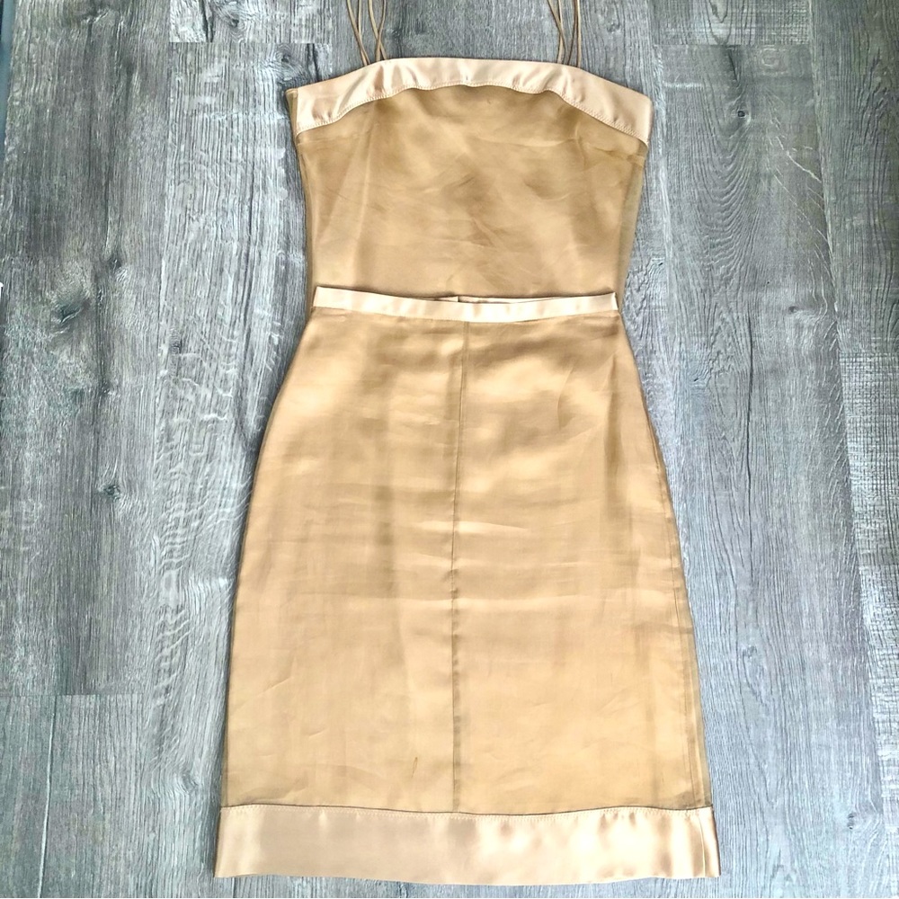 BCBG 2 Piece Silk Skirt Camisole